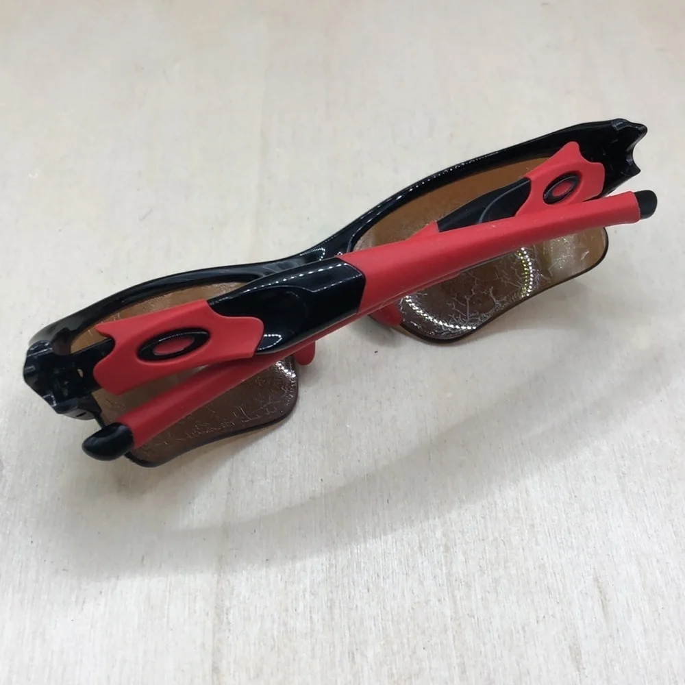 Oakley Flak OO9009-10 Sunglasses Wrap FRAMES ONLY Black Red Unisex.